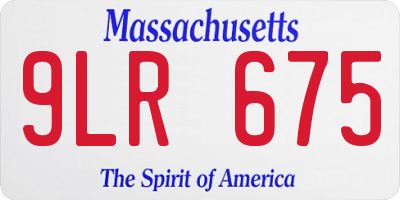 MA license plate 9LR675