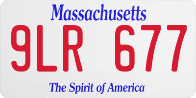 MA license plate 9LR677