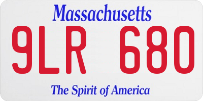 MA license plate 9LR680