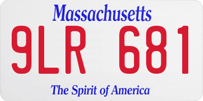 MA license plate 9LR681