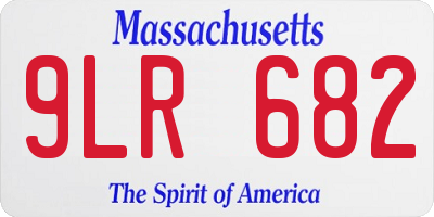 MA license plate 9LR682