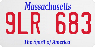 MA license plate 9LR683