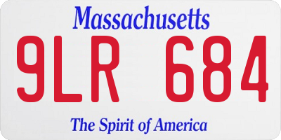 MA license plate 9LR684