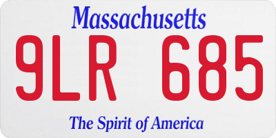 MA license plate 9LR685