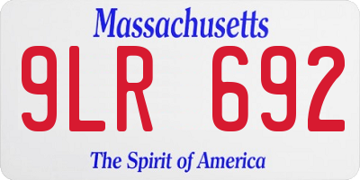 MA license plate 9LR692