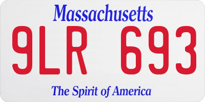 MA license plate 9LR693