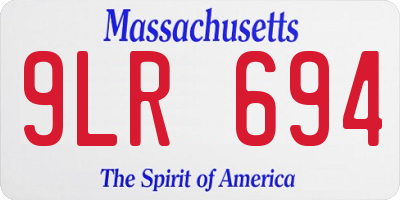 MA license plate 9LR694