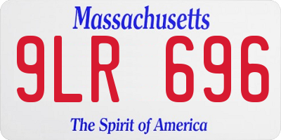 MA license plate 9LR696