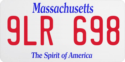 MA license plate 9LR698