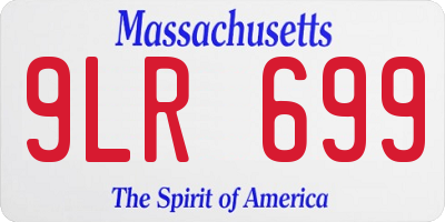 MA license plate 9LR699