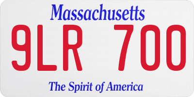 MA license plate 9LR700