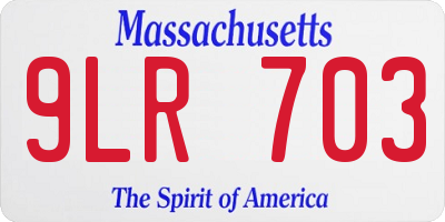 MA license plate 9LR703