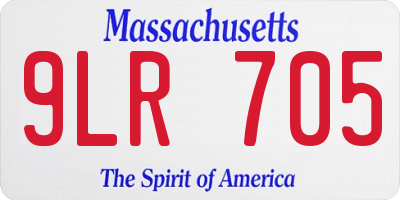 MA license plate 9LR705