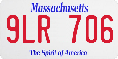 MA license plate 9LR706