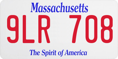 MA license plate 9LR708