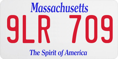 MA license plate 9LR709