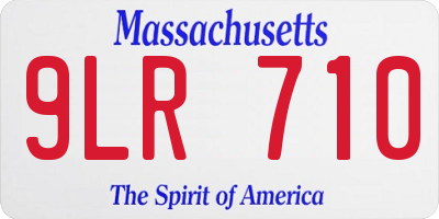 MA license plate 9LR710