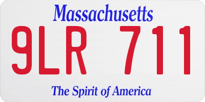 MA license plate 9LR711