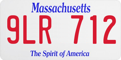 MA license plate 9LR712