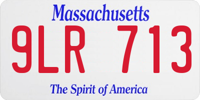 MA license plate 9LR713