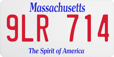 MA license plate 9LR714