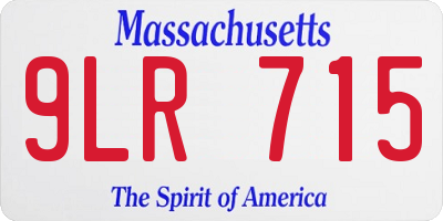 MA license plate 9LR715