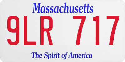 MA license plate 9LR717