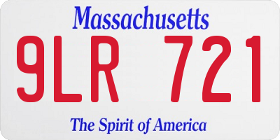 MA license plate 9LR721