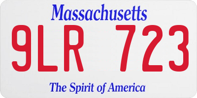 MA license plate 9LR723