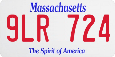MA license plate 9LR724
