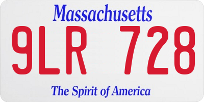 MA license plate 9LR728