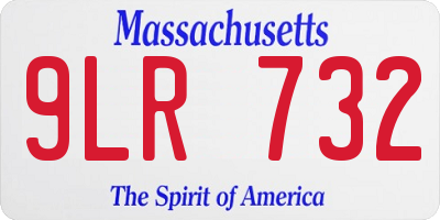 MA license plate 9LR732