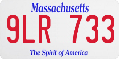 MA license plate 9LR733