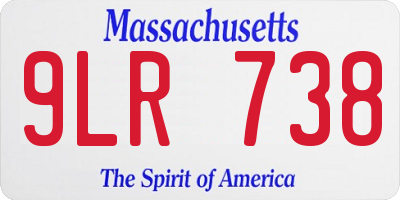 MA license plate 9LR738