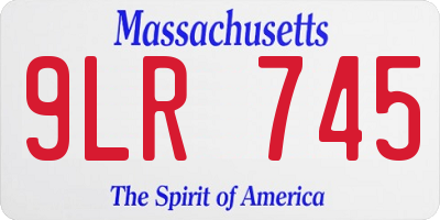 MA license plate 9LR745