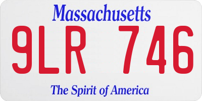 MA license plate 9LR746