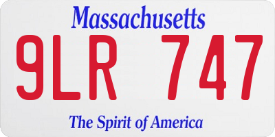 MA license plate 9LR747