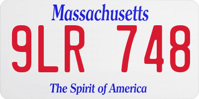 MA license plate 9LR748