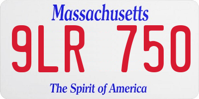 MA license plate 9LR750