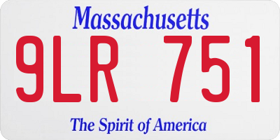 MA license plate 9LR751