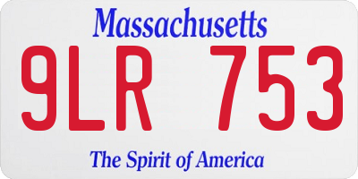 MA license plate 9LR753