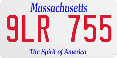 MA license plate 9LR755
