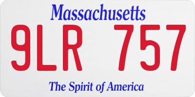 MA license plate 9LR757