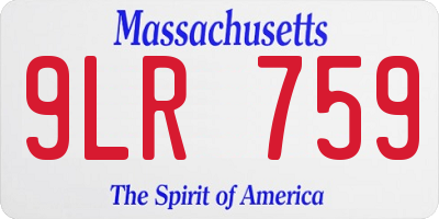 MA license plate 9LR759