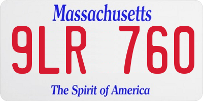 MA license plate 9LR760