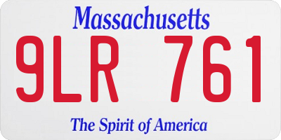 MA license plate 9LR761