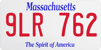 MA license plate 9LR762