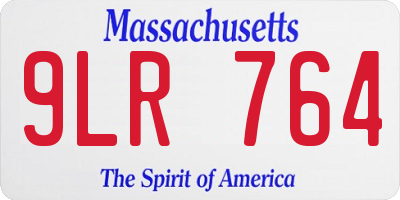 MA license plate 9LR764