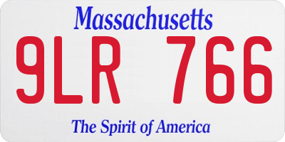MA license plate 9LR766