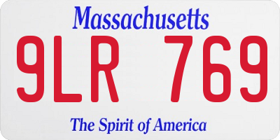 MA license plate 9LR769